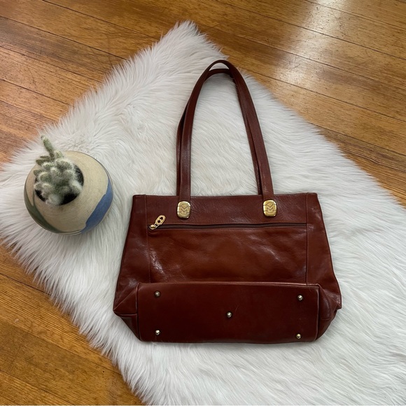 Marino Orlandi vintage 90’s large Italian leather shoulder tote travel bag - Picture 13 of 13